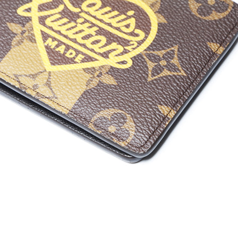 LOUIS VUITTON Monogram Stripe Portefeuille Multiple NIGO Collaboration Bifold Wallet Brown WS24145