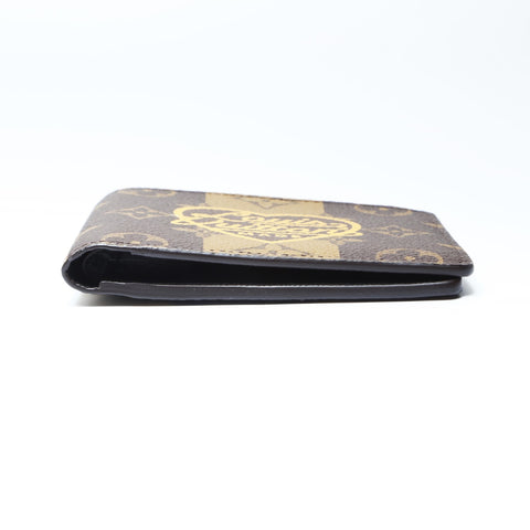 LOUIS VUITTON Monogram Stripe Portefeuille Multiple NIGO Collaboration Bifold Wallet Brown WS24145