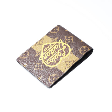 LOUIS VUITTON Monogram Stripe Portefeuille Multiple NIGO Collaboration Bifold Wallet Brown WS24145