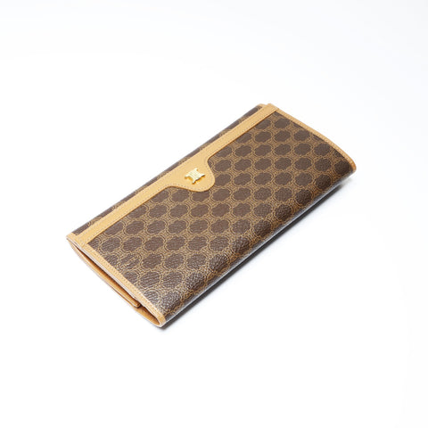 CELINE PVC Macadam Purse Brown WS24146