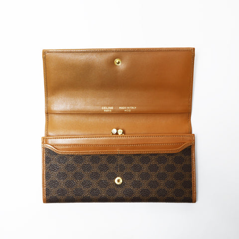 CELINE PVC Macadam Purse Brown WS24146