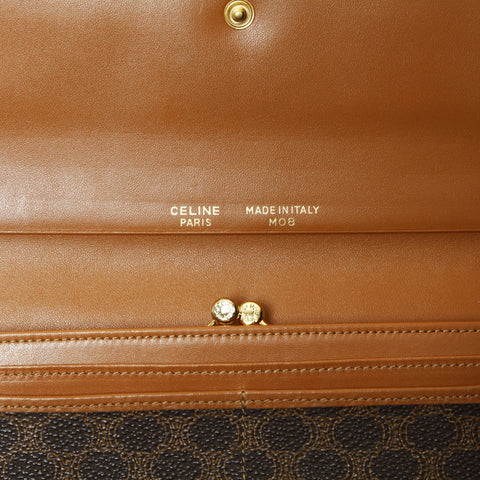 CELINE PVC Macadam Purse Brown WS24146