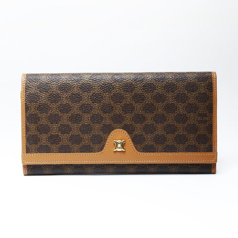 CELINE PVC Macadam Purse Brown WS24146