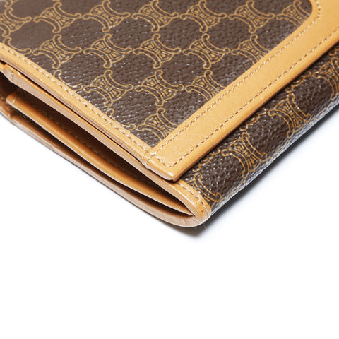 CELINE PVC Macadam Purse Brown WS24146