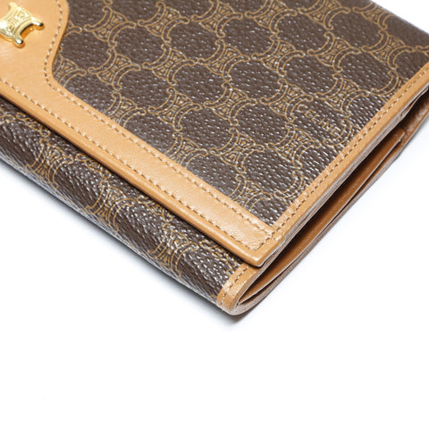 CELINE PVC Macadam Purse Brown WS24146