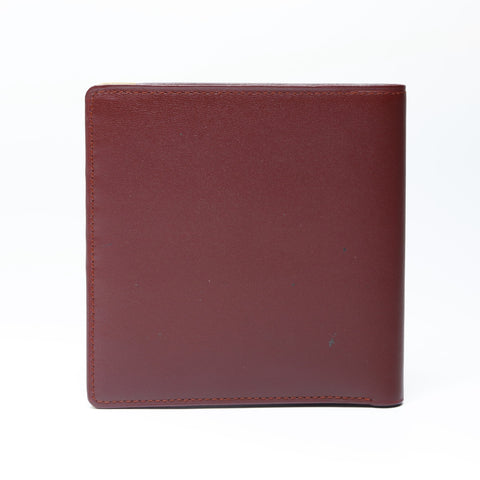 CARTIER Leather Mustodo Bifold Wallet Red WS24147