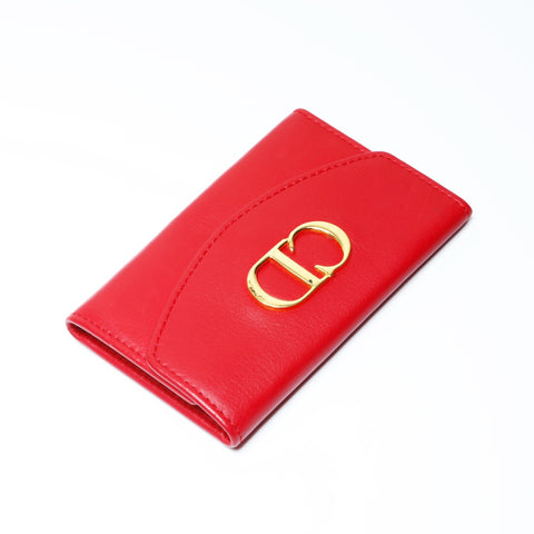 Christian Dior Leather CD logo Key holder  Red WS24148