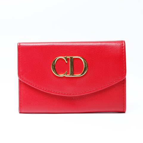 Christian Dior Leather CD logo Key holder  Red WS24148