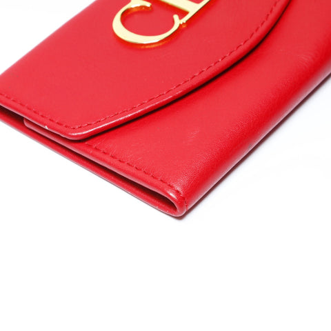 Christian Dior Leather CD logo Key holder  Red WS24148