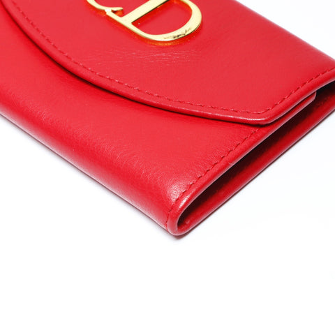 Christian Dior Leather CD logo Key holder  Red WS24148