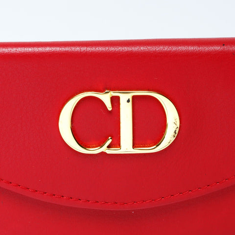 Christian Dior Leather CD logo Key holder  Red WS24148