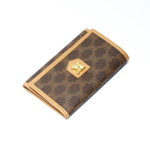 CELINE PVC Macadam Key holder  Brown WS24149