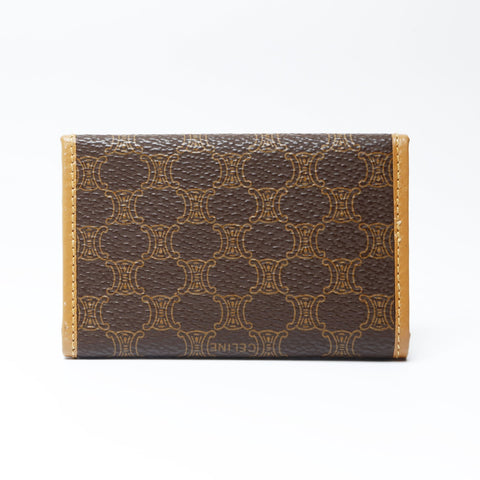 CELINE PVC Macadam Key holder  Brown WS24149