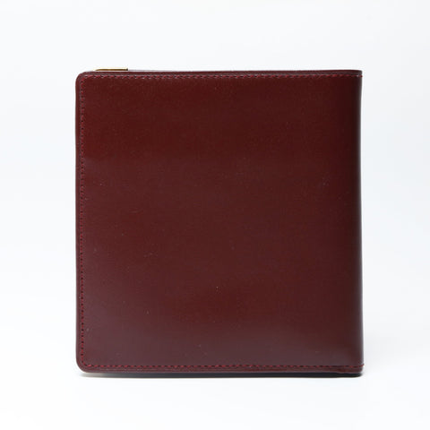 CARTIER Leather Mustodo Bifold Wallet Red WS24152