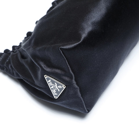 PRADA Nylon triangle logo Pouch black WS24153