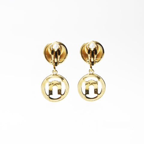 CELINE Arc de Triomphe Rhinestone Earring gold WS24155