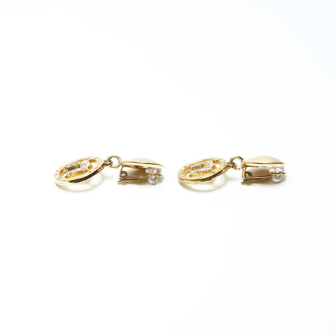 CELINE Arc de Triomphe Rhinestone Earring gold WS24155