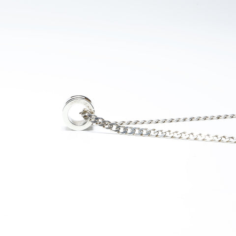 GUCCI Cutout Logo Necklace Silver WS24156