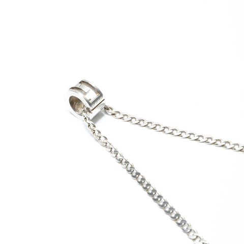 GUCCI Cutout Logo Necklace Silver WS24156
