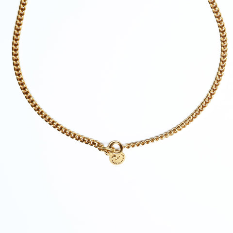 CELINE Logo pearl Necklace gold WS24158