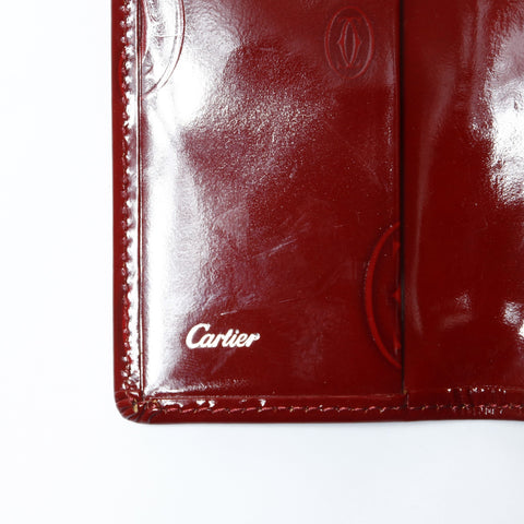 CARTIER Patent Leather Happy Birthday Key holder  Red WS24163