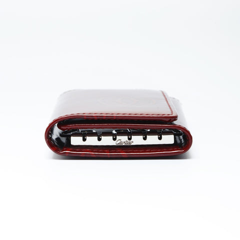 CARTIER Patent Leather Happy Birthday Key holder  Red WS24163