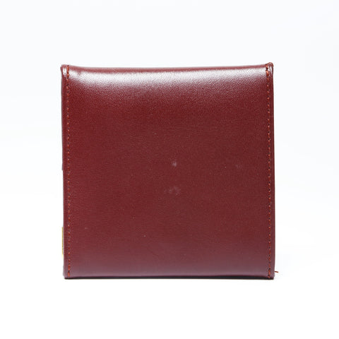 CARTIER Leather Mustodo Coin Case Coin case Red WS24165