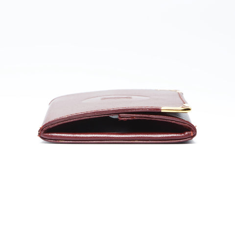 CARTIER Leather Mustodo Coin Case Coin case Red WS24165
