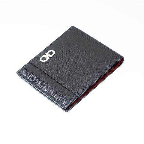 Salvatore Ferragamo Leather Gancini Bifold Wallet black WS24166