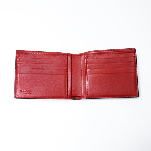 Salvatore Ferragamo Leder Gancini Bifold Geldbörse schwarz WS24166