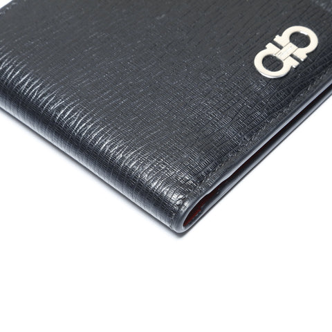 Salvatore Ferragamo Leather Gancini Bifold Wallet black WS24166