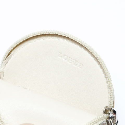 LOEWE leather mini Coin case Ivory WS24167