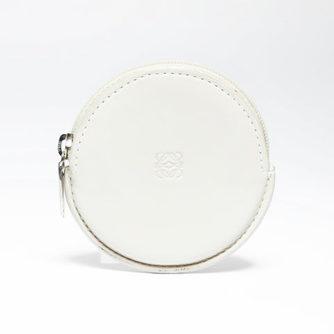 LOEWE leather mini Coin case Ivory WS24167
