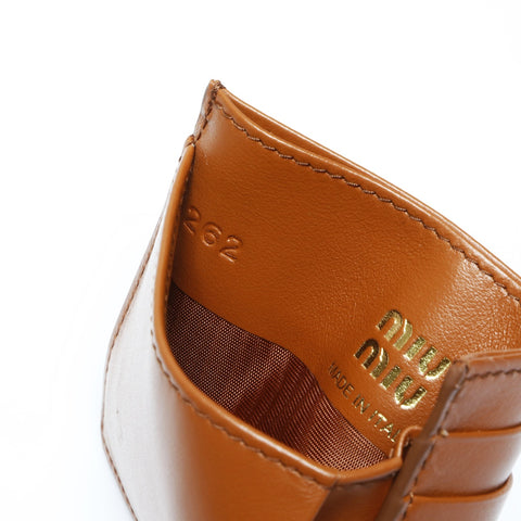 Miu Miu leather Card Case Brown WS24168