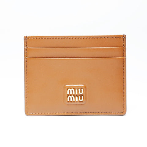Miu Miu leather Card Case Brown WS24168
