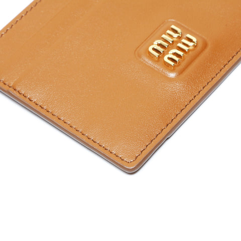 Miu Miu leather Card Case Brown WS24168