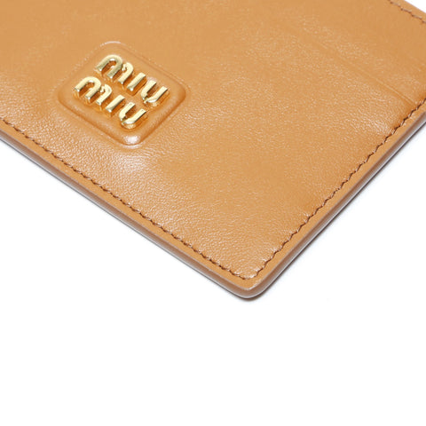Miu Miu leather Card Case Brown WS24168