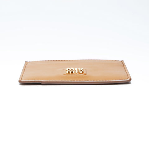 Miu Miu leather Card Case Brown WS24168