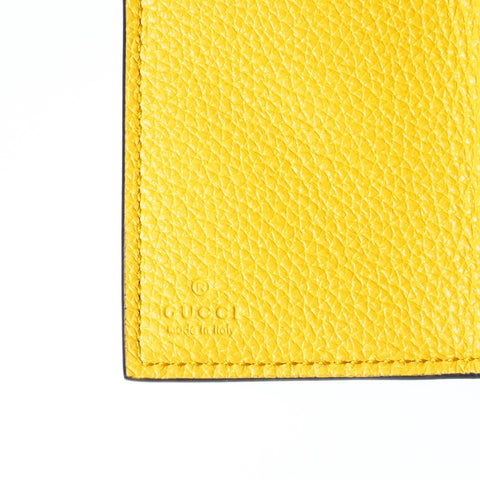 GUCCI Small Compact Leather Logo 736151 Tri-fold wallet black WS24169