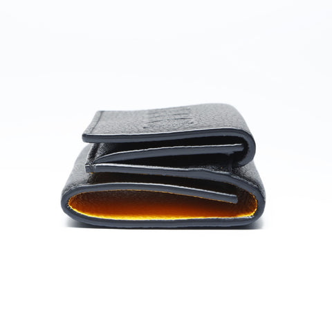 GUCCI Small Compact Leather Logo 736151 Tri-fold wallet black WS24169