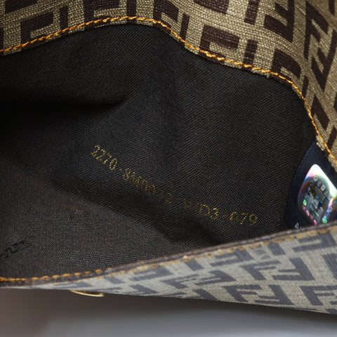 FENDI PVC Succino Zucca Purse Brown WS24172