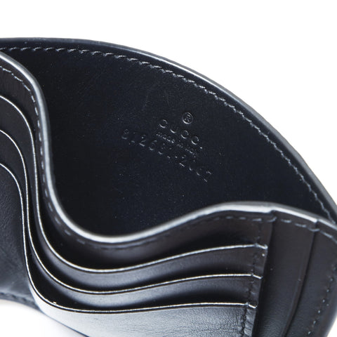 GUCCI Leather Maxi GG Card Case black WS24174