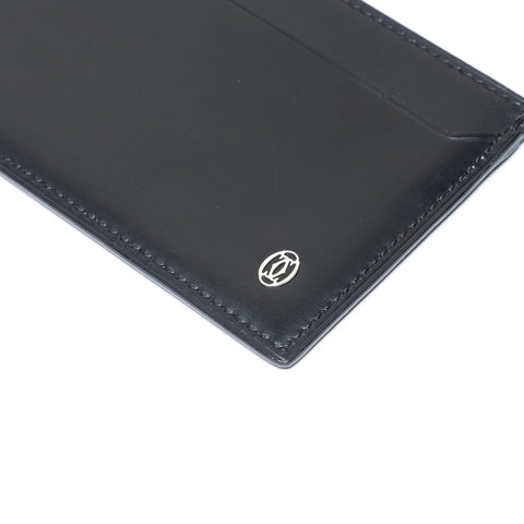 CARTIER leather Card Case black WS24175