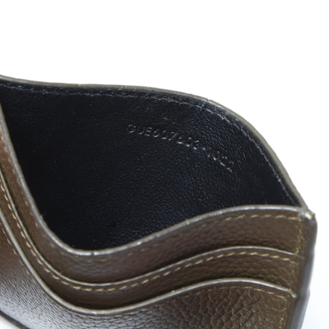 YVES SAINT LAURENT logo leather Card Case khaki WS24176