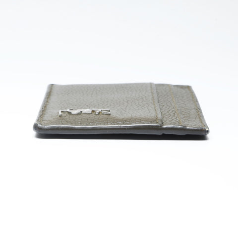 YVES SAINT LAURENT logo leather Card Case khaki WS24176
