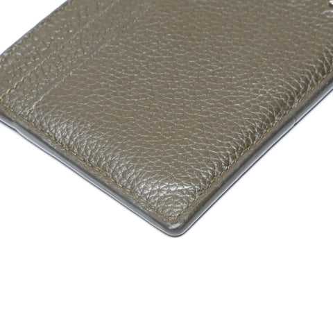 YVES SAINT LAURENT logo leather Card Case khaki WS24176