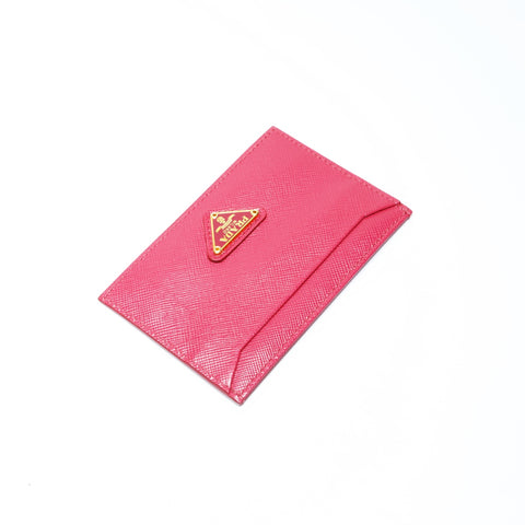 PRADA Safiano leather Card Case pink WS24177