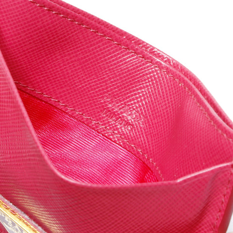 PRADA Safiano leather Card Case pink WS24177