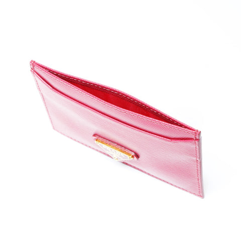 PRADA Safiano leather Card Case pink WS24177