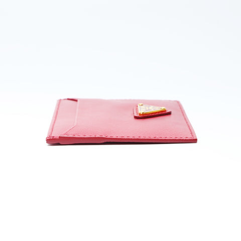 PRADA Safiano leather Card Case pink WS24177
